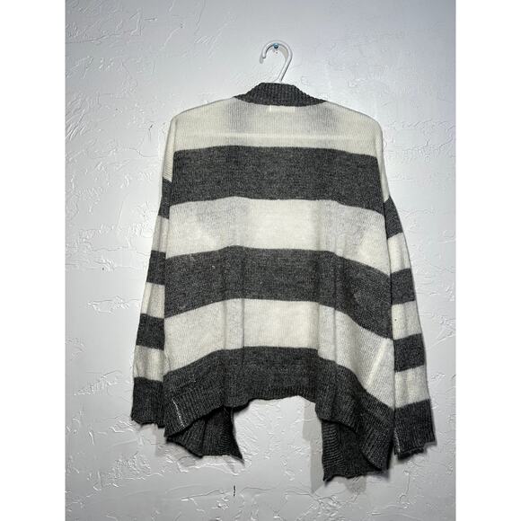 Mod Ref stripe open front cardigan womens m/l minimalist contemporary casual - Picture 3 of 5